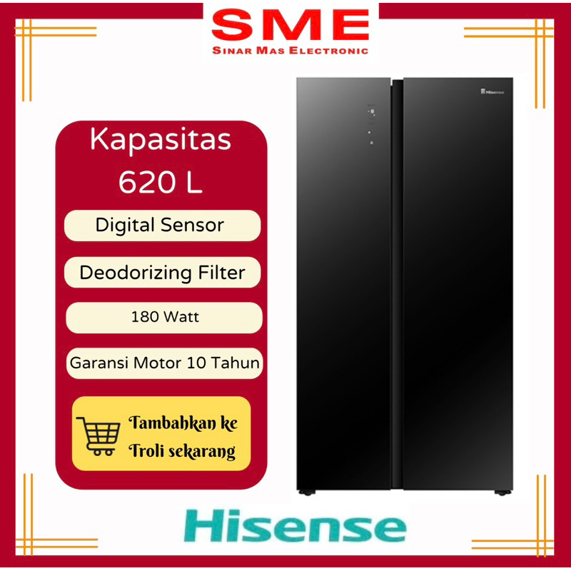 Lemari Es / Kulkas Side By Side HISENSE 620 L