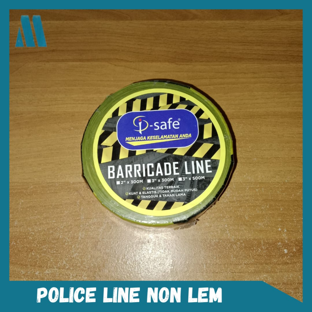 Police Line 3 Inch x 300 Mtr Non Lem Hitam Kuning