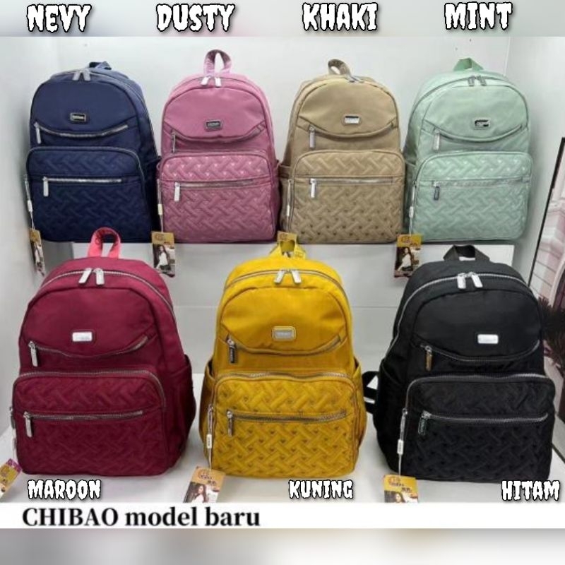 TAS RANSEL/BACKPACK ORI CHIBAO KANVAS BORDIR 5sleting CB0703