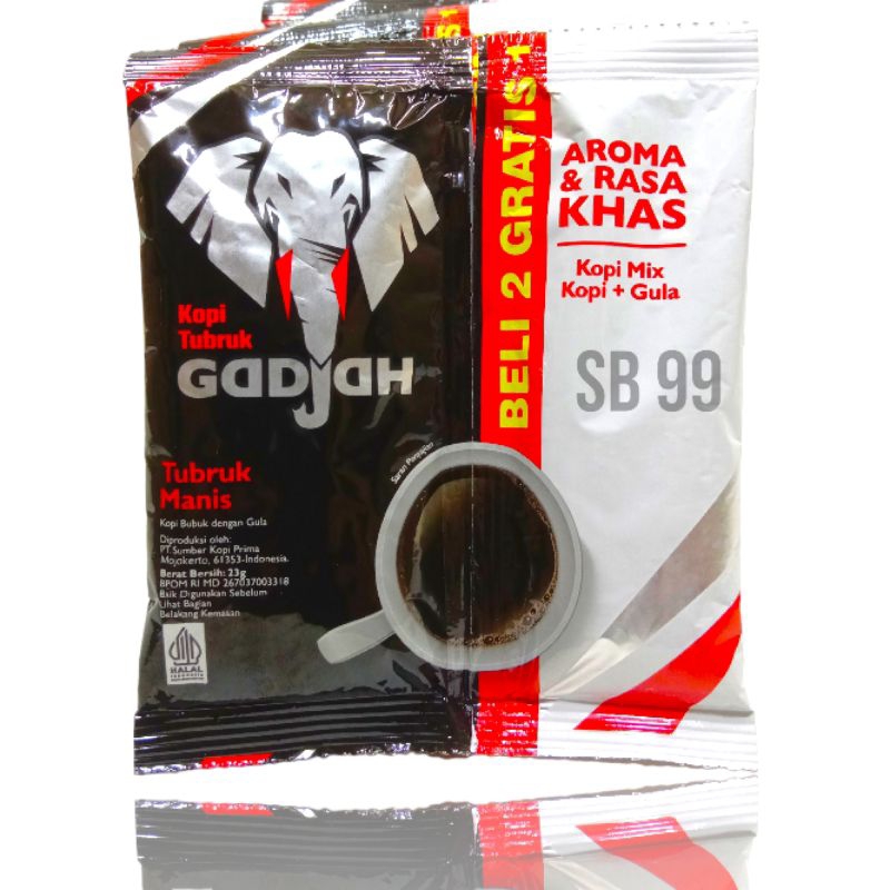 

KOPI TUBRUK GAJAH DENGAN GULA TERPISAH ISI 10