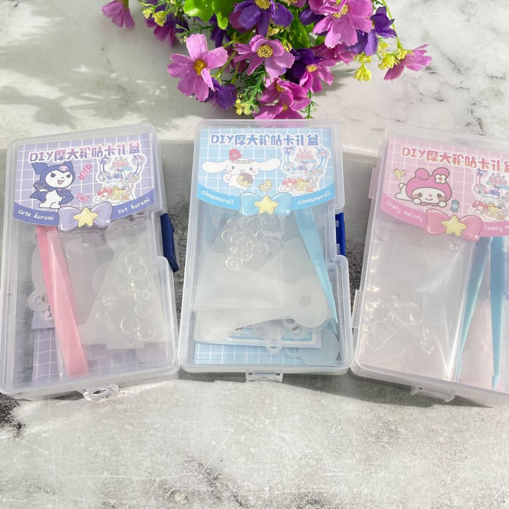 Mainan Susun Miniatur Bianglala SANRIO HS-8066 dapat Pinset + Sticker UNIK/ Mainan Kreativitas DIY S