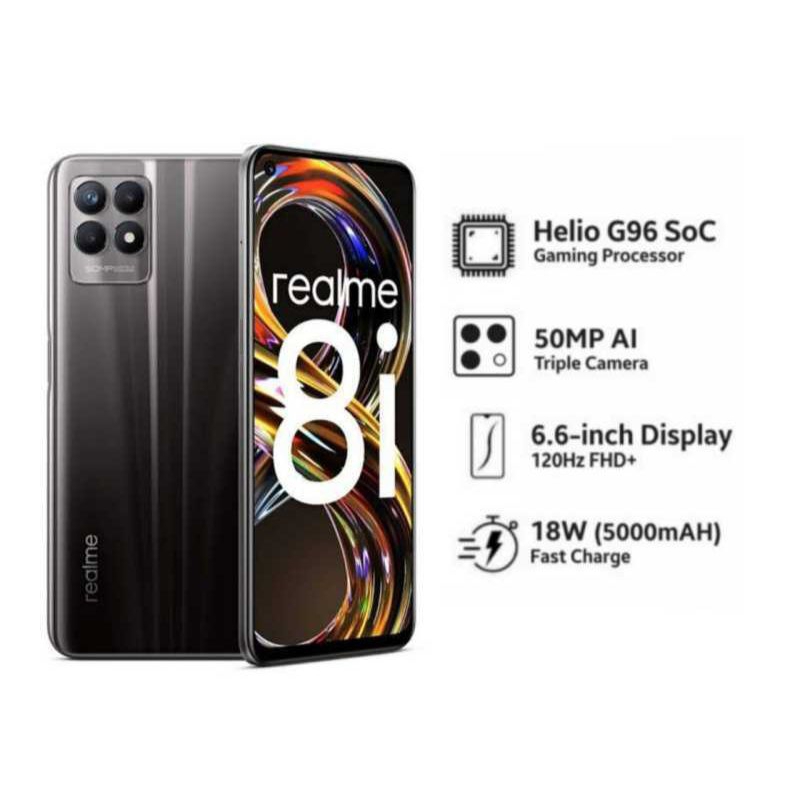 realme 8i ram 4/64 | 6/128 [4gb 64gb | 6gb 128gb] - 8 i garansi resmi