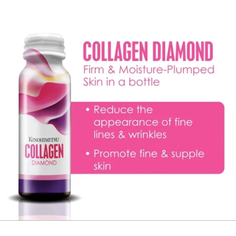 Kinohimitsu Collagen Diamond  collagen 5300mg isi 6 botol perbox, exp 2024,  kolagen  kecantikan