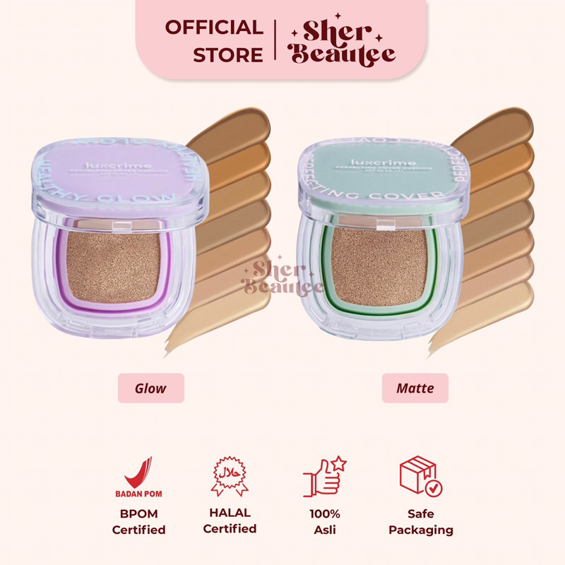 Luxcrime Perfecting Cover Cushion Healthy Glow SPF35 | Velvet Matte SF50