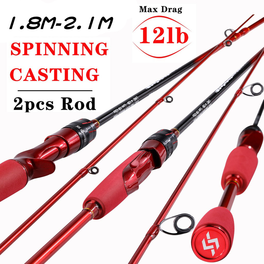 JORAN SOUGAYILANG 1.8/2.1M 2 BAGIAN JORAN SPINNING JORAN CASTING EVA HANDLE JORAN BC CARBON SOLID