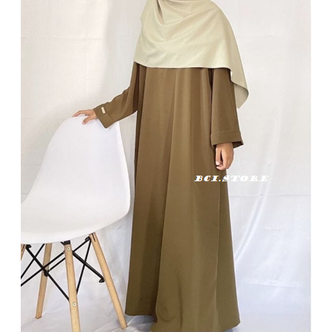 Gamis Putih Abaya Turki Polos Hitam Wanita Busui Simpel Terbaru Cantik