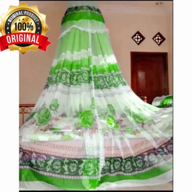 kelambu gantung ukuran jumbo motif bunga