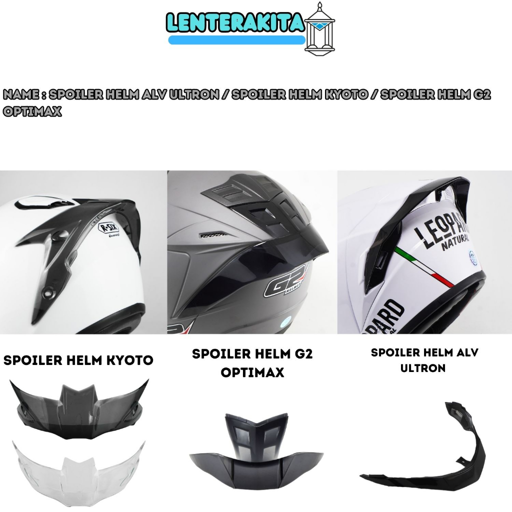Spoiler Helm ALV ULTRO / Spoiler Helm Kyoto / Spoiler Helm G2 Optimax