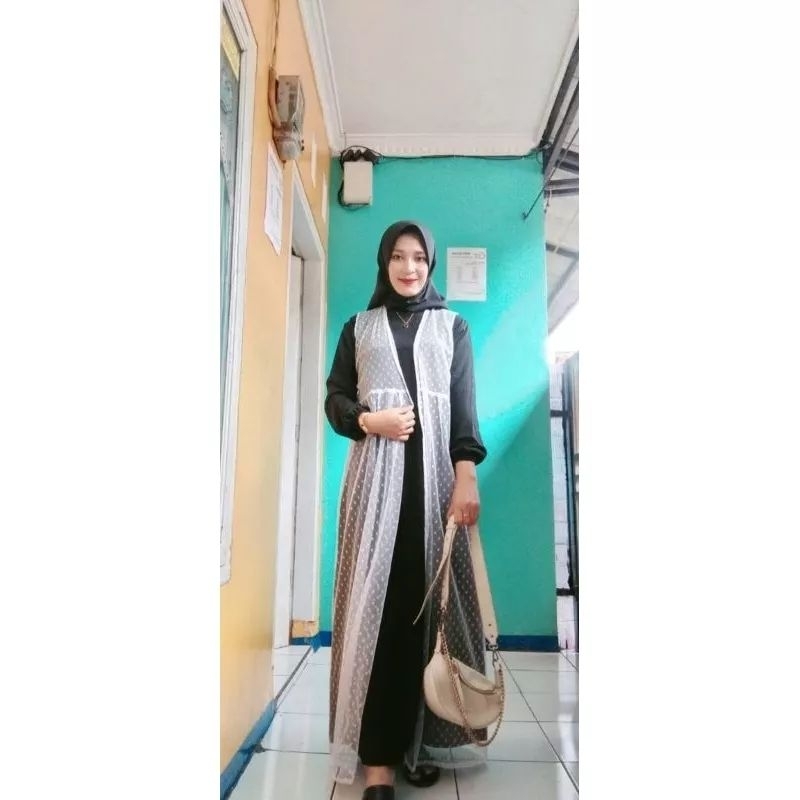 LARISA SINGLET | LONG OUTER TILE DOT | OUTER LACE | CARDIGAN | OUTER KONDANGAN