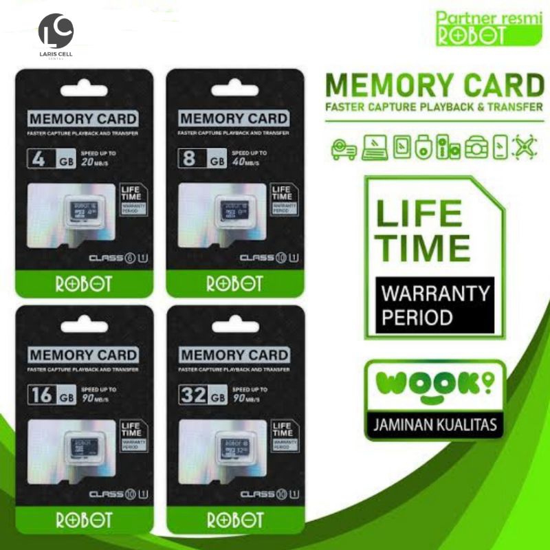 Memory Card Robot Micro SD 4GB 8GB 16GB Original