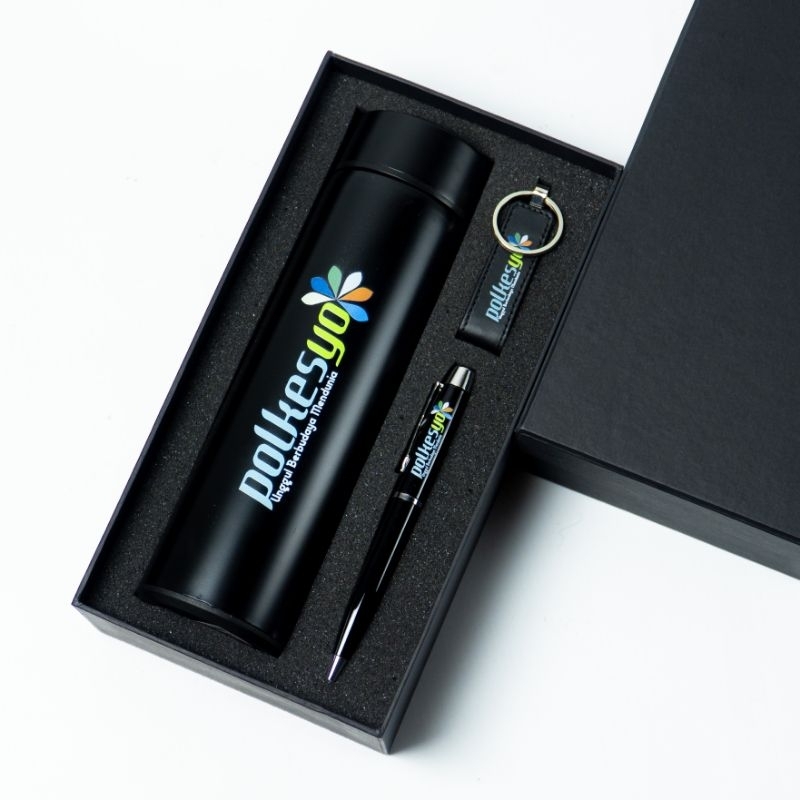 CUSTOM GIFT BOX GIFT SET HAMPERS CORPORATE TUMBLER FLASHDISK PENA