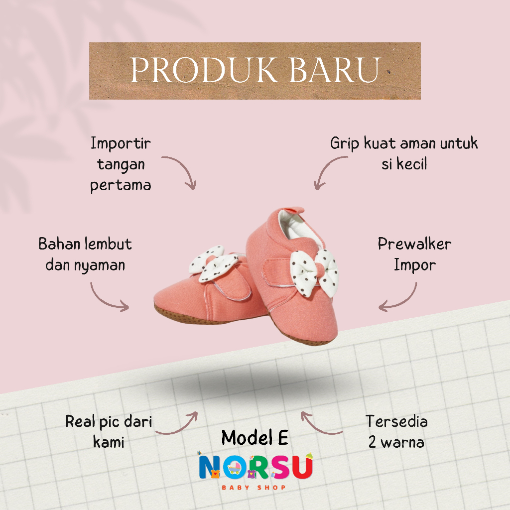 SEPATU BAYI CEWE PREWALKER IMPORTIR TANGAN PERTAMA