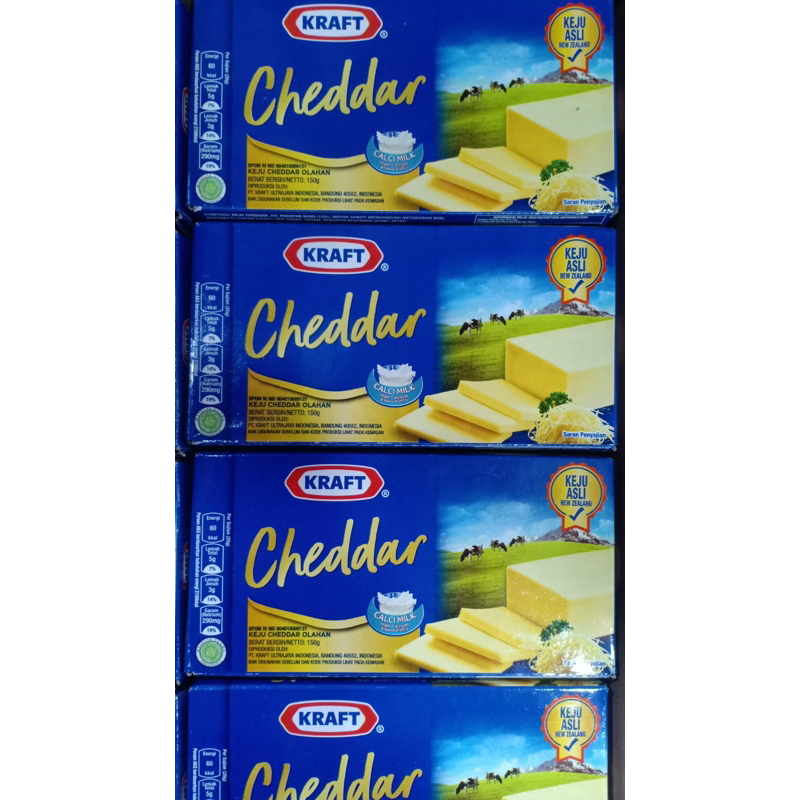 

Kraft Keju Cheddar Blok, 150g. Keju asli dari susu New Zealand