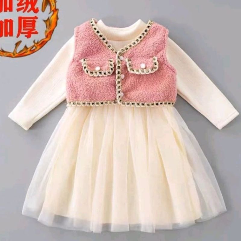 Dress Tutu 2in1 Anak / Dress Anak Import 2in1