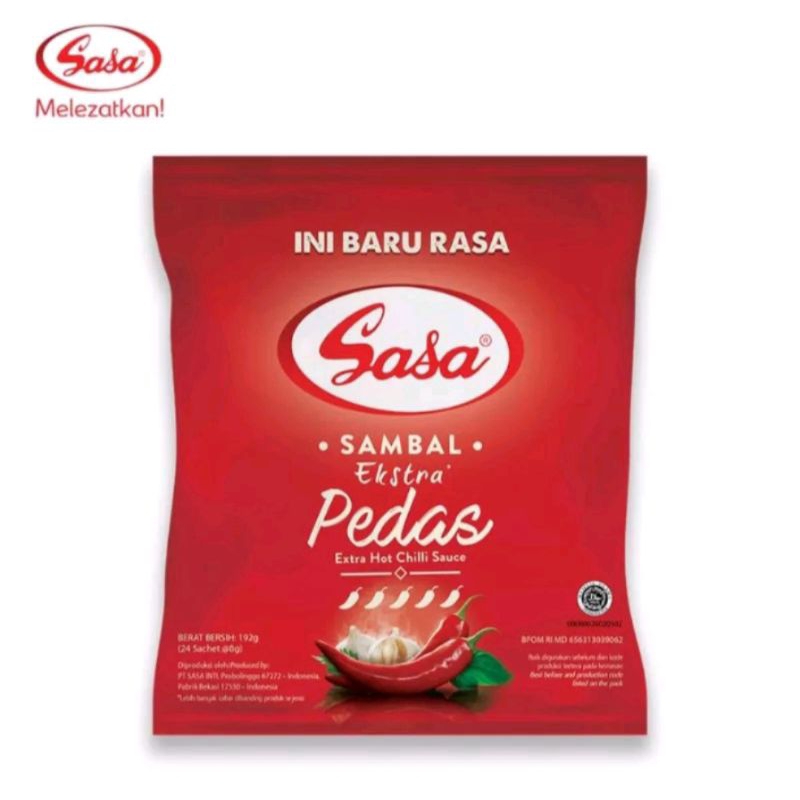 

SASA Saus Sambal Stick 8gr x 24 Sachet