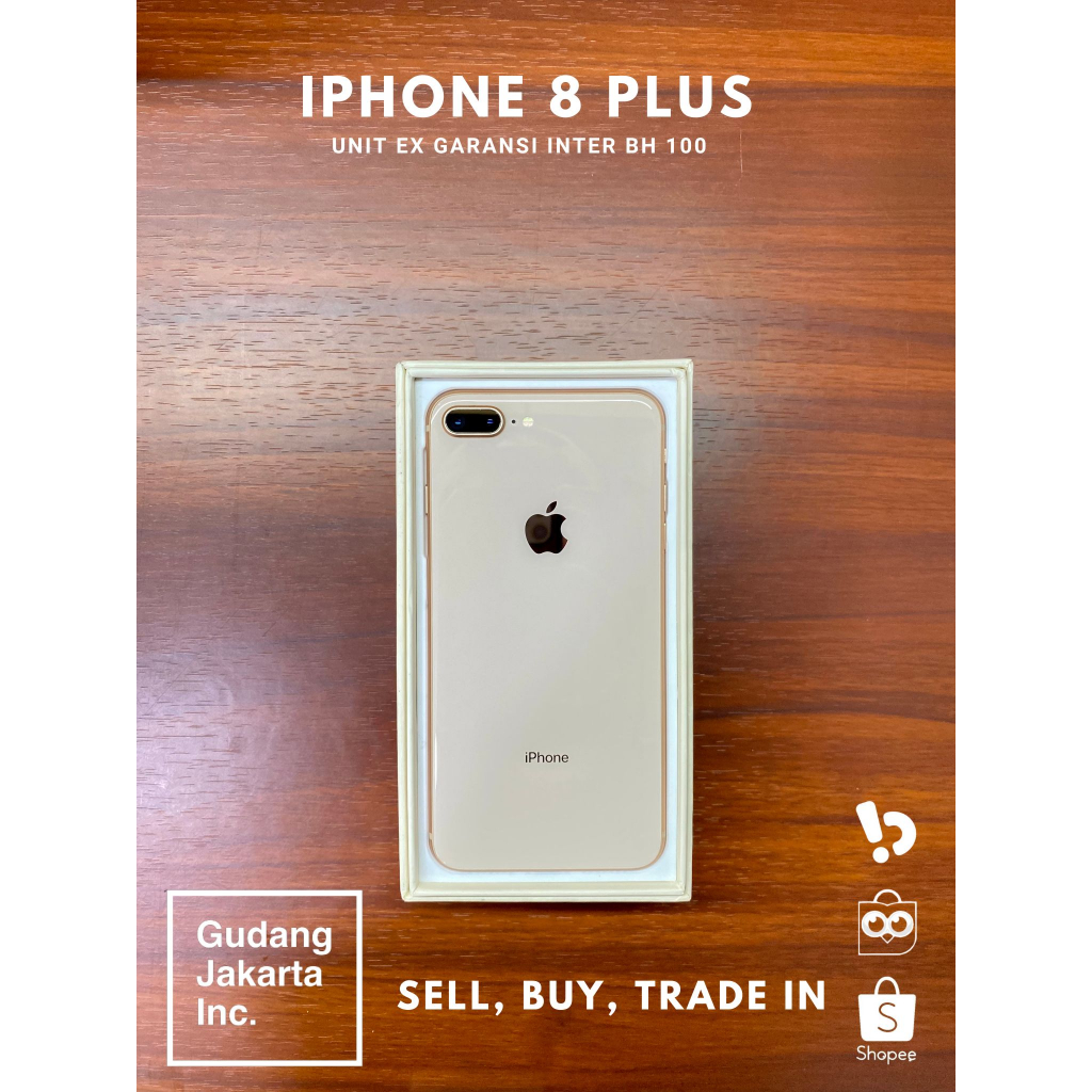 iphone 8 plus 64gb gold inter fullset