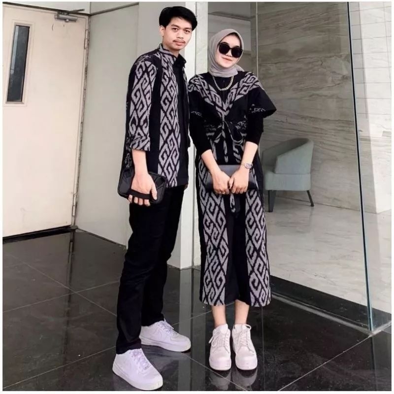 baju tenun set couple tenun ikat cewek cowok