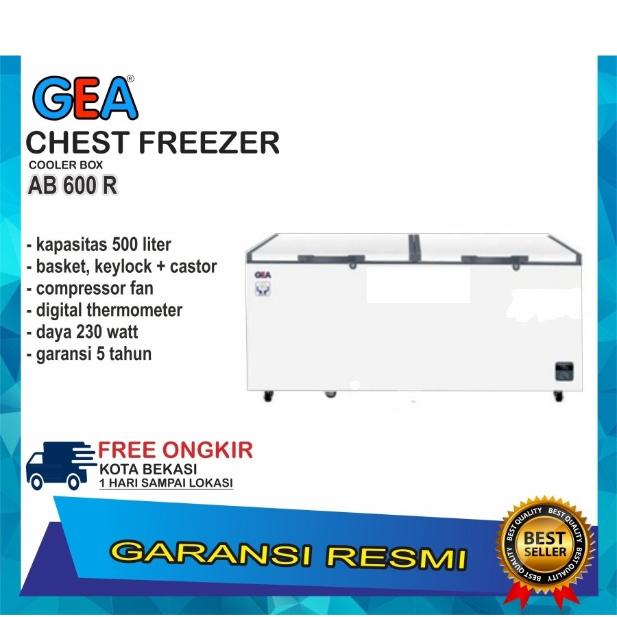 GEA AB-600-R CHEST FREEZER BOX 500 L LEMARI PEMBEKU 500 LITER BY GEA