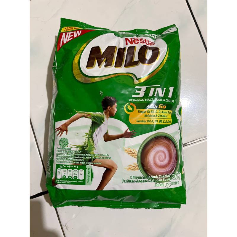 

Milo 3 in 1 Activ-Go 990 gr Cokelat