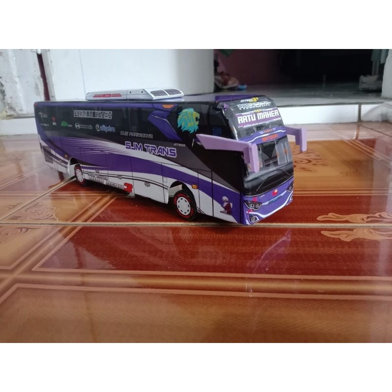 miniatur bus telolet Basuri skala 43