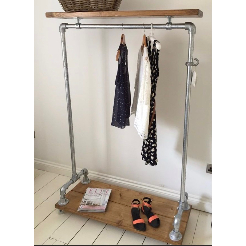 lemari industrial/outfit rack industrial/gantungan baju/industrial rack pakaian