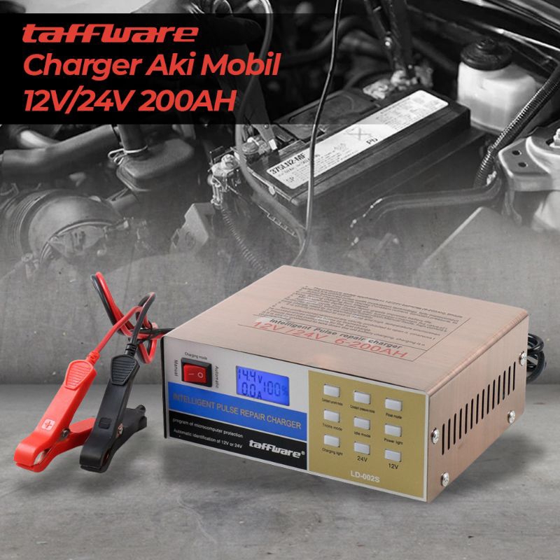 Charger Cas Aki Accu Mobil 12V/24V 200AH