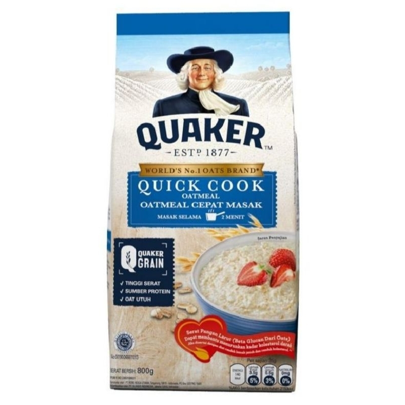 

° Quaker Oatmeal Quick Cooking Refill 800gr