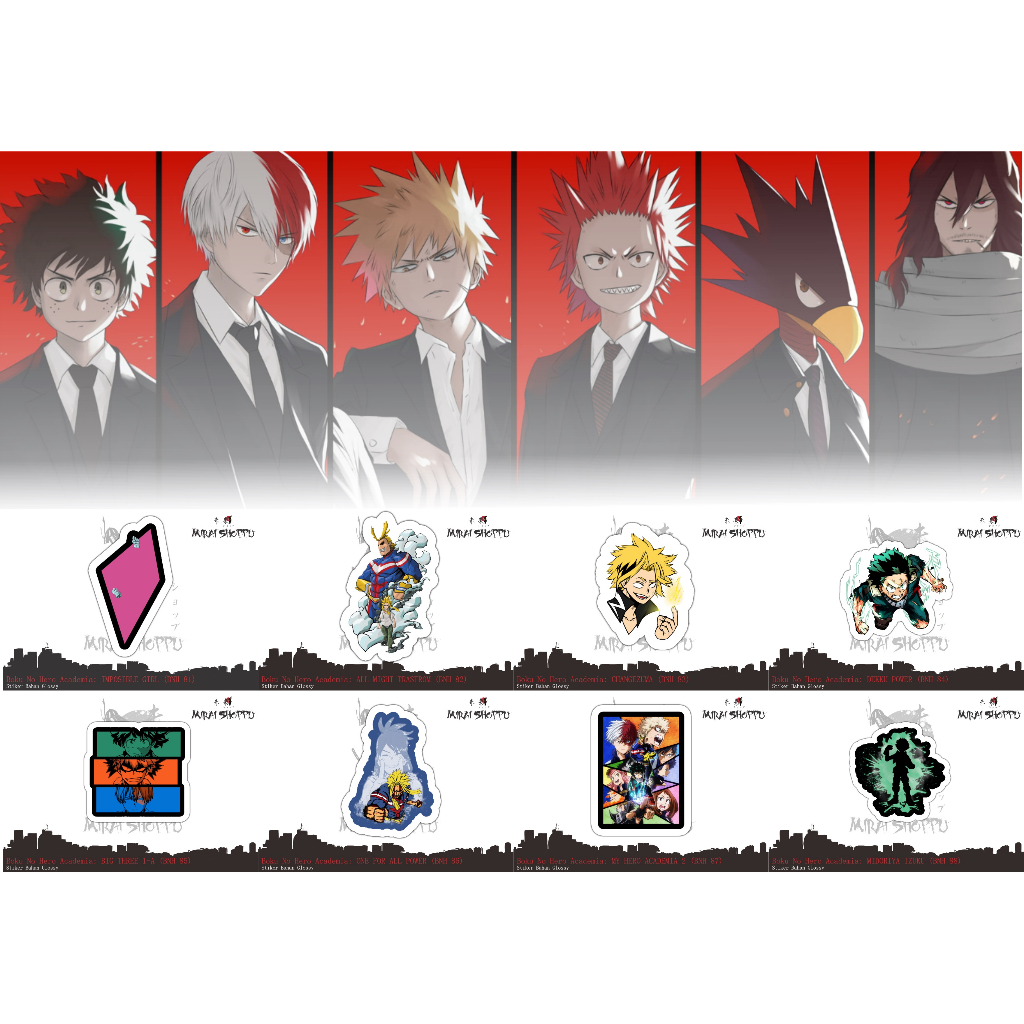 NEW Stiker Cutting Anime Boku No Hero Academia 5