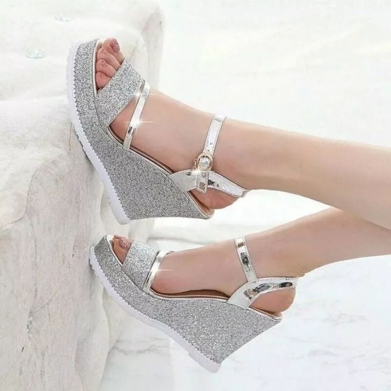 Sepatu Wanita Terbaru Wedges Glaora | Sandal Wedges 7 cm