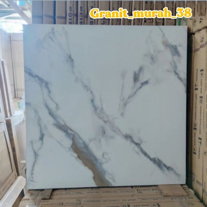 Granit/Lantai/Dinding 60x60 Altin Calacata Putih Motif Marble Glossy