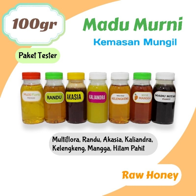 

Madu Murni 100gr - Paket Tester - Raw Honey Asli - Madu Alhamra