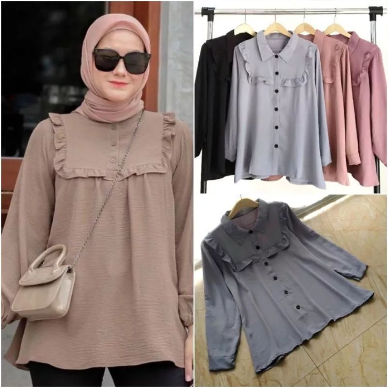 LOLY BLOES CRINKLE AIRFLOW//BLOES BAHAN CRINKLE FASHION