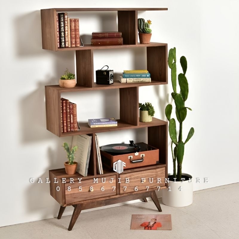 Rak Buku minimalis kayu jati rak buku minimalis modern rak pajangan