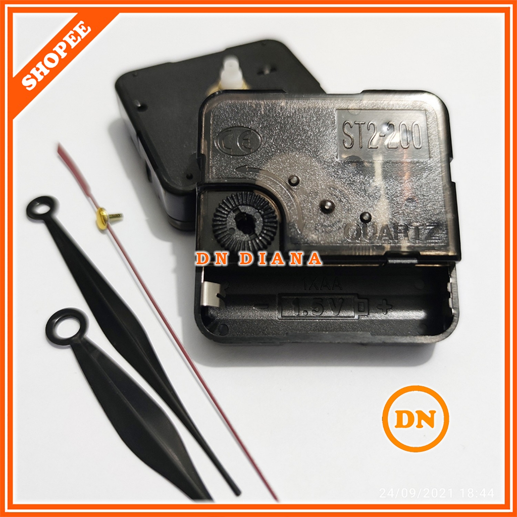 mesin jam dinding ST2-200 quartz model detak free jarum
