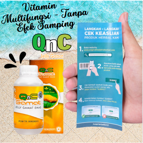 Obat QnC Jelly Gamat - Suplemen Jeli Kesehatan Multikhasiat | Vitamin - Multifungsi - Tanpa Efek Sam