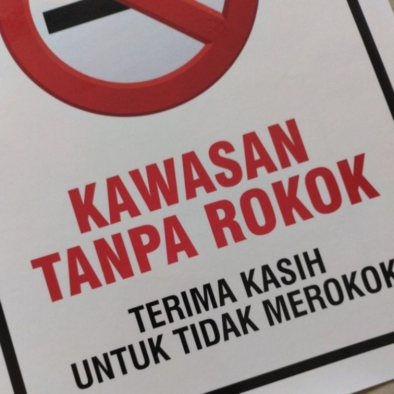 akrilik kawasan tanpa asap rokok