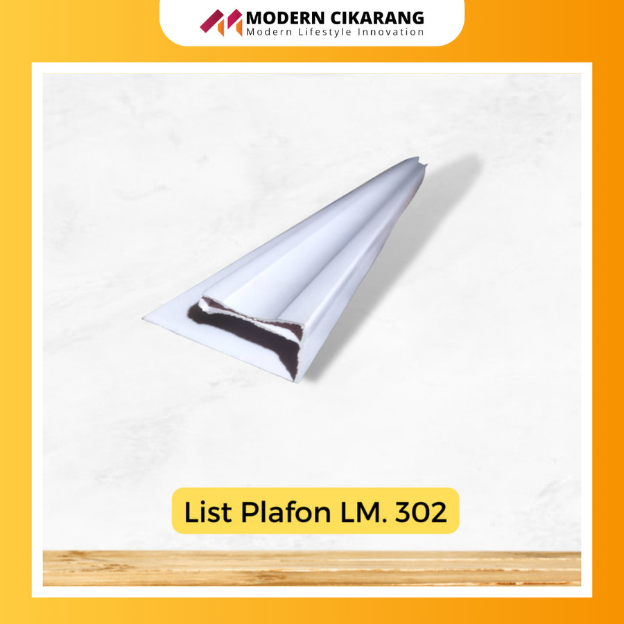List Plafon PVC Tipe LM.302 / List Pinggir Besar Putih Polos