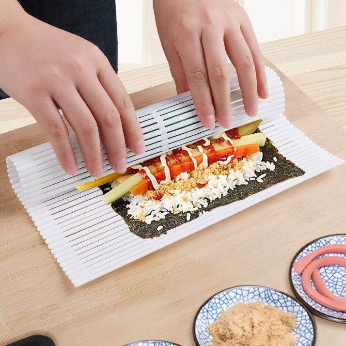 Tikar Plastik  Penggulung Sushi Nori Seaweed Rumput Laut Pembuat Gimbab Kimbab Makanan Jepang Korea 
