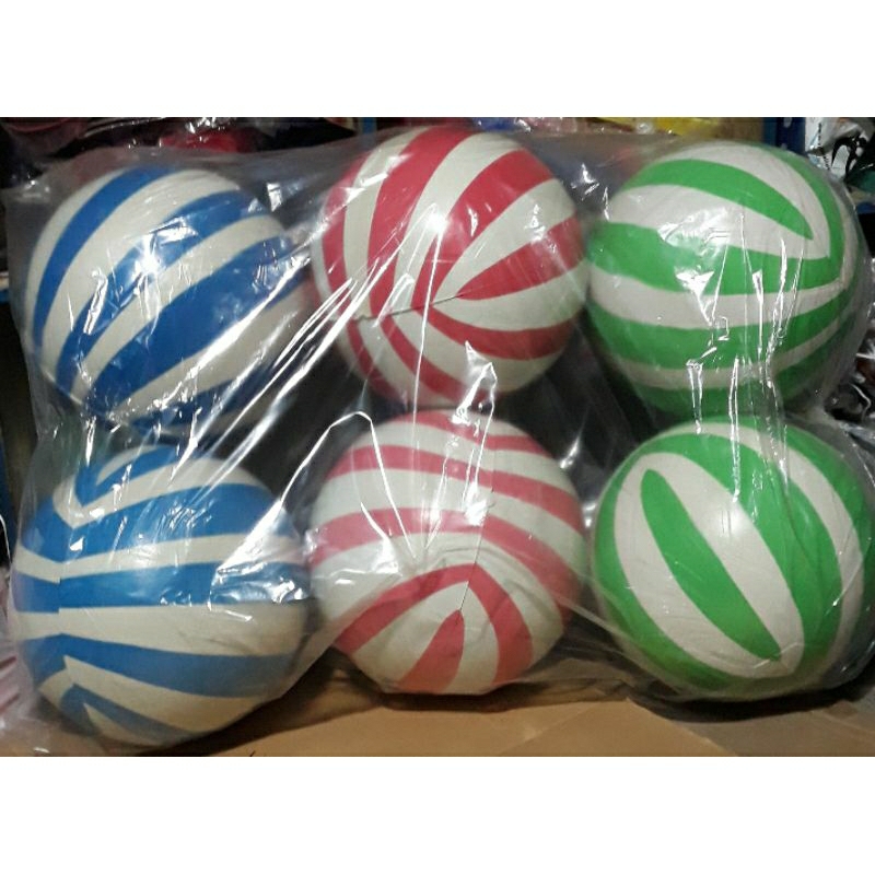 Bola Loreng Plastik Bola Sepak 6 pcs