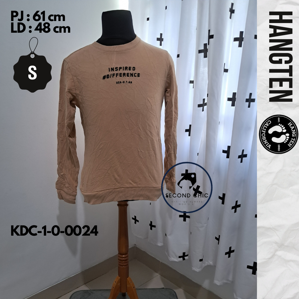 Crewneck HANGTEN ORIGINAL | Crewneck Pria | Sweater HANGTEN | Crewneck branded | Sweater branded