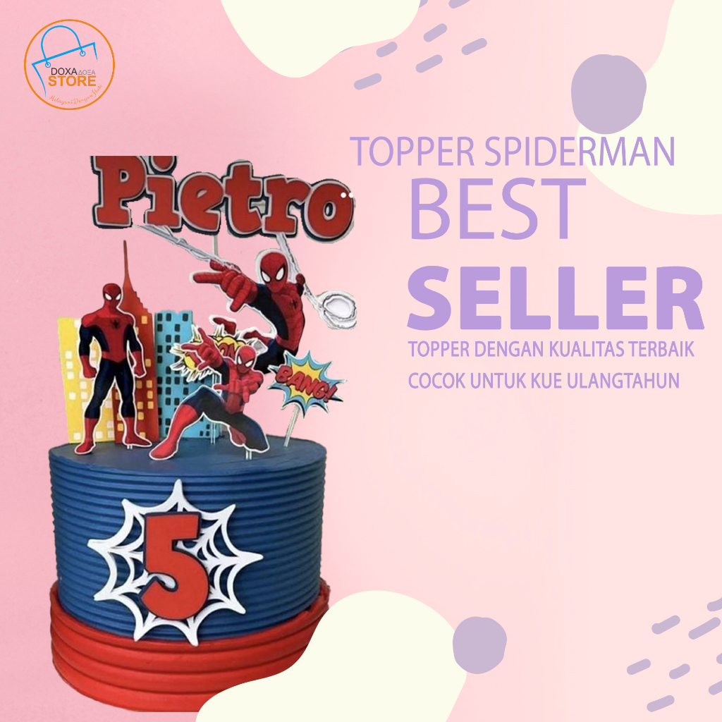 Topper Cake Happy Birthday Costum SPIDERMAN 04