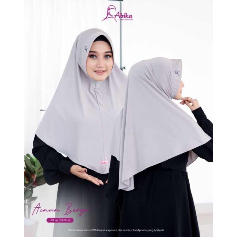 Bergo Ainun Abika Hijab/ jilbab bahan stella