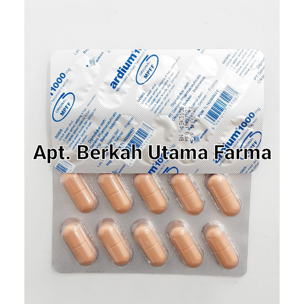 Ardium 1000 Tablet Strip isi 10 Tablet