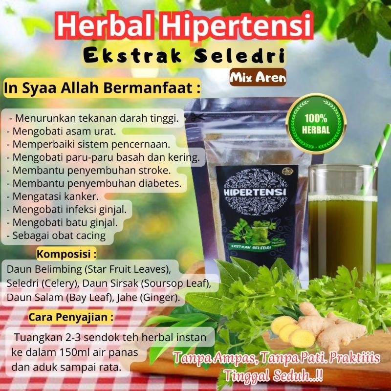 

Herbal Hipertensi (Ekstrak Daun Belimbing dan Seledri)