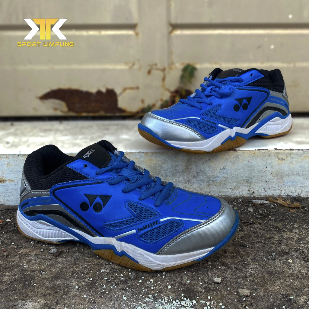 Sepatu Sport Badminton Yonex Court Ace Light Blue Silver Black 40 - 41 Original