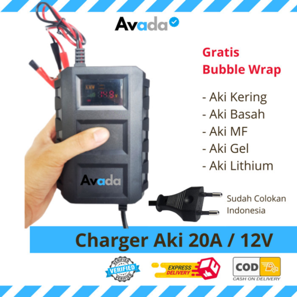 Dijual Charger Aki 20A 12V Mobil Motor Carger Aki Casan Aki Cas Aki Accu Murah