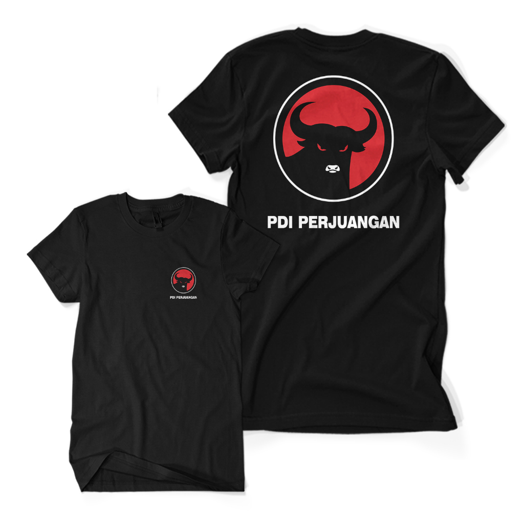 Kaos Distro Premium PDIP BANTENG - Baju Partai Demokrasi Indonesia Perjuangan Unisex Dewasa