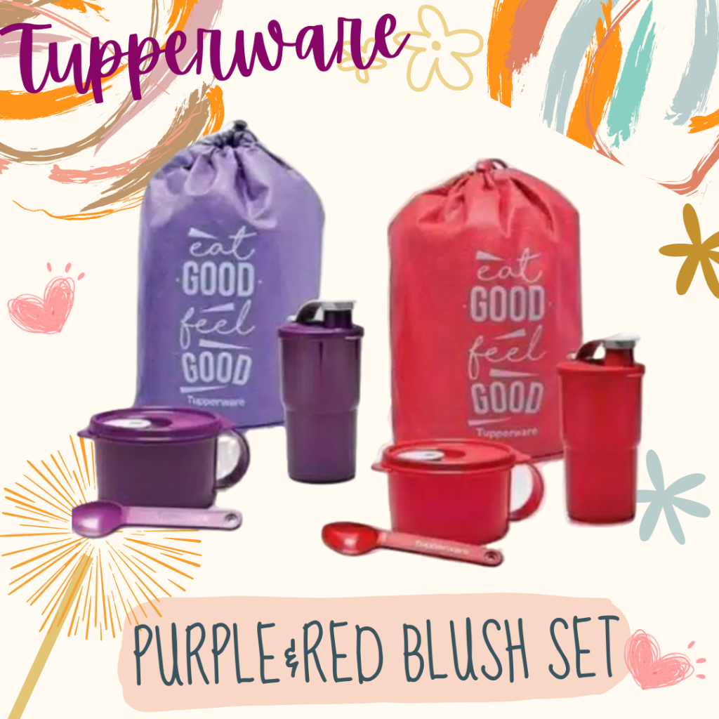 Tupperware Purple/ Red Blush Set