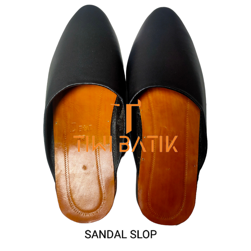 Sandal Slop Kulit Pria Adat Jawa Murah
