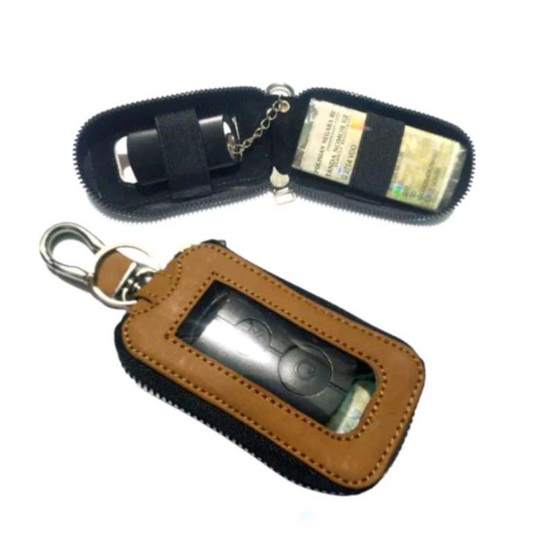 Dompet kunci remote keyless motor Yamaha Xmax kulit asli dompet STNK motor